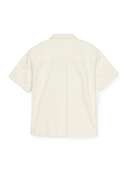 Dia Monogram Embo Patched Short Sleeve Denim Work Shirts