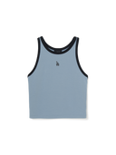 Women's Basic Ringer Crop Sleeveless T-shirt