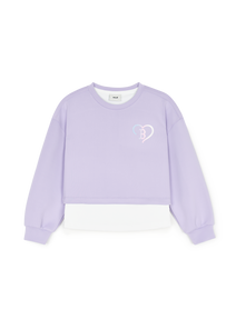 Heart Sportive Girl's Layered Sweatshirt