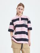 Varsity Stripe Over Fit Polo T-shirt