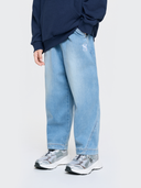 BASIC CURVED DENIM PANTS