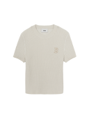 Women's Basic Street Ribbed Short Sleeve Knit Pullover