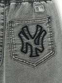 BASIC JERSEY DENIM DOUBLE KNEE SHORTS