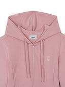 Women's Varsity Lettering Lace Ribbed Hood Zip Up