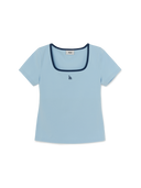 Women's Basic Square Neck Slim Fit T-shirt