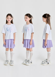 Heart Sportive Girl's T-shirt Set