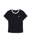 Women's Basic Small Logo Ringer T-shirts