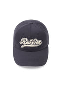 Varsity Cursive Fluffy Logo Unstructured Ball Cap