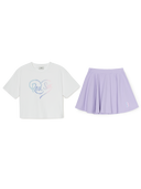 Heart Sportive Girl's T-shirt Set