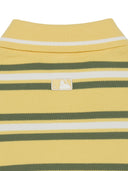Women's Varsity Stripe Half-zip Crop Short Sleeve Knit Pullover
