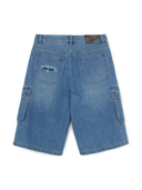 Men's Varsity Vintage Slub Cargo Denim Bermuda Pants