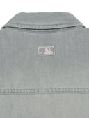 Basic Small Logo Summer Tencel Short Sleeve Denim Shirt