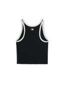 Women's Basic Ringer Crop Sleeveless T-shirt