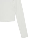 Women's Basic Slim Ribbed Crop Long Sleeve T-shirts