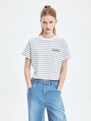 Women's Varsity Strip Crop T-shirt