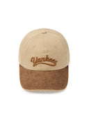 Varsity Vintage Cursive Color Block Unstructured Ball Cap