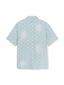 Classic Monogram Sprayed Short Sleeve Denim Shirts