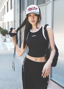 Women's Varsity Vintage Slim Crop Sleevelss