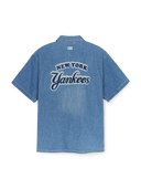 Varsity Logo Short Sleeve Denim Shirts