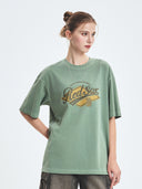 Varsity Vintage Washing Graphic Mega Over Fit T-shirt
