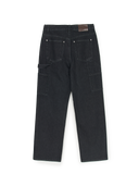 Men's Basic Small Logo Carpenter Semi Wide Denim Pants