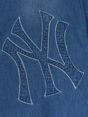 Basic Damaged Mega Logo Denim Shirts