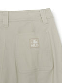 Washed Cotton Pin-Tuck Cargo Bermuda Shorts