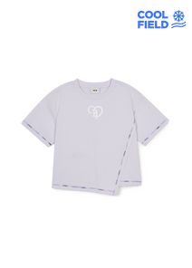 [cool Field] Heart Sportive Girl's Asymmetric T-shirt