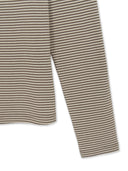 Women's Stripe Stud Point Off Shoulder Long Sleeve T-shirts
