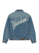 Mlb Hannam Vintage Lettering Denim Trucker Jacket