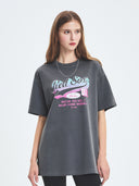 Women's Varsity Washing Vintage Over Fit T-shirt