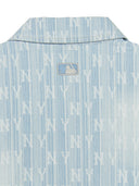 Classic Monogram Sprayed Short Sleeve Denim Shirts