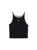 Women's Basic Ringer Crop Sleeveless T-shirt