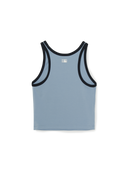 Women's Basic Ringer Crop Sleeveless T-shirt