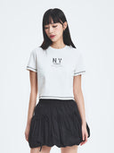 Women's Basic Coopers Logo Slim Crop T-shrts