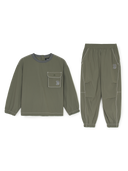 Basic Outdoor Woven Sweatshirt Set