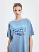 Women's Varsity Washing Vintage Over Fit T-shirt