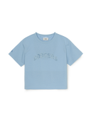 Women's Denimlike Lettering Big Lux Crop T-shirt
