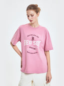 Varsity Vintage Color Graphic Over Fit T-shirt