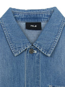 Varsity Logo Short Sleeve Denim Shirts