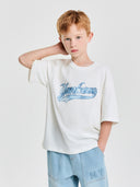 Monogram Denim Cursive Artwork T-shirt
