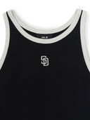 Women's Basic Ringer Crop Sleeveless T-shirt