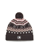 NORDIC PATTERN POMPOM BEANIE
