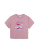 Women's Summer Vintage Washing Graphics Crop T-shirt