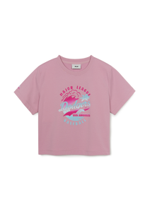 Women's Summer Vintage Washing Graphics Crop T-shirt