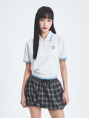 Women's Basic Crop Polo T-shirt