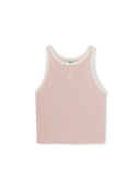 Women's Basic Ringer Crop Sleeveless T-shirt
