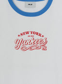 Women's Varsity Lettering Slim Slub Ringer T-shirts