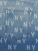 Women's Classic Monogram Gradation Printed Denim Skirt
