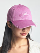 Varsity Vintage Cursive Tone-on-tone Unstructured Ball Cap